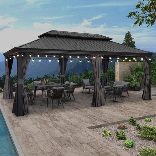 3.65M X 4.25M Hardtop Gazebo